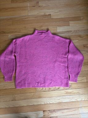 LOFT Cozy Women's Pink Mock Neck Sweater